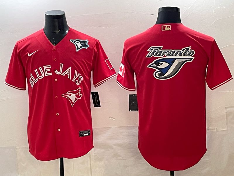 Men 2025 Toronto Blue Jays Blank Red Game Nike MLB Jersey style 010->toronto blue jays->MLB Jersey